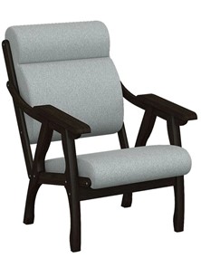 Кресло Вега 10 ткань серый, каркас венге в Петрозаводске