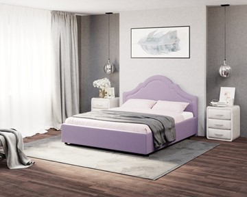 Кровать в спальню Vintage 160х200, Велюр (Forest 741 Светло-фиолетовый) в Петрозаводске