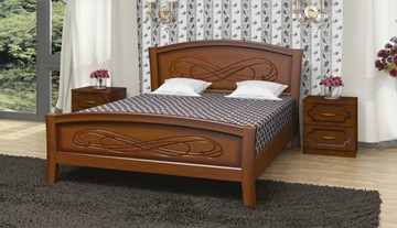 Спальная кровать Карина-16 (Орех) 140х200 в Петрозаводске