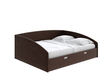Двуспальная кровать Bono 180х200, Рогожка (Levis 37 Шоколад) в Петрозаводске