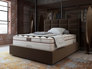 Кровать 2-спальная Chocolate Compact/Island M 160х200, Микровелюр (Manhattan Лесной каштан) в Петрозаводске