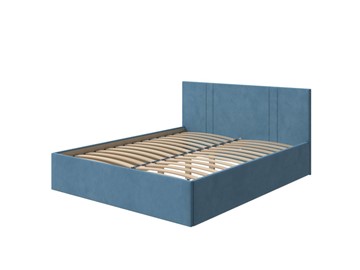 Кровать с мягким изголовьем Helix Plus 160х200, Велюр (Monopoly Прованский синий (792)) в Петрозаводске