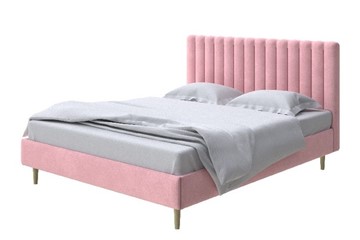 Спальная кровать Madison lite 140x200, Велюр (Casa Жемчужно-розовый) в Петрозаводске