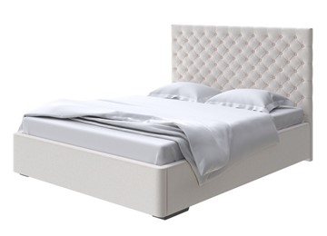 Спальная кровать Modena 160x200, Велюр (Scandi Cotton 3 Лён) в Петрозаводске