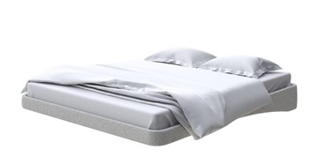 Кровать двуспальная парящая 180х200, Искусственная шерсть (Лама Светло-серый) в Петрозаводске