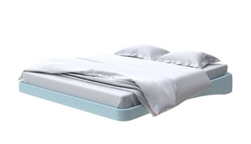 Кровать парящая 180х200, Велюр (Scandi Cotton 20 Голубой Лед) в Петрозаводске