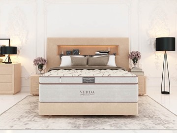 Двуспальная кровать Smart Compact/Podium M 160х200, Флок (Велсофт Бежевый) в Петрозаводске