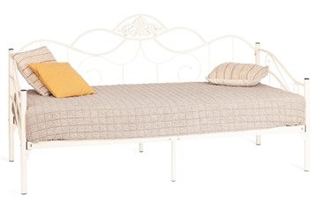 Односпальная кровать Federica (mod. AT-881) дерево гевея/металл, 90*200 см (Day bed), Белый (butter white) в Петрозаводске