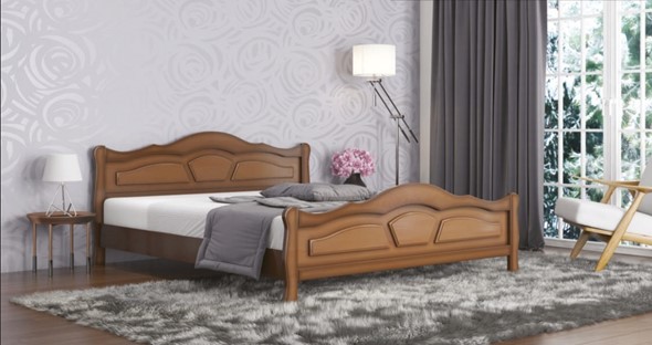 Двуспальная кровать Легенда 160*200 с основанием в Петрозаводске - изображение