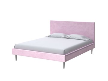 Кровать полутороспальная Claro 140х200, Велюр (Teddy Розовый фламинго) в Петрозаводске