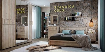 Набор мебели для спальни Глазов МФ SCANDICA OSLO №1 в Петрозаводске