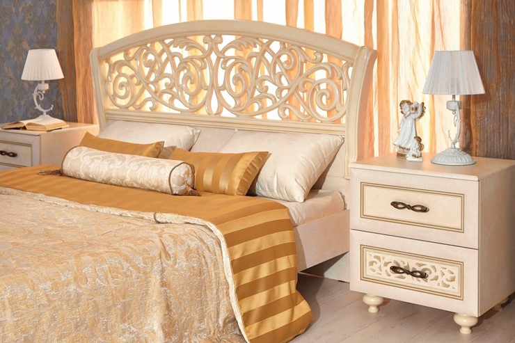 Спальный гарнитур Александрия, кровать, 2 тумбочки, Ленто в Петрозаводске - изображение 10
