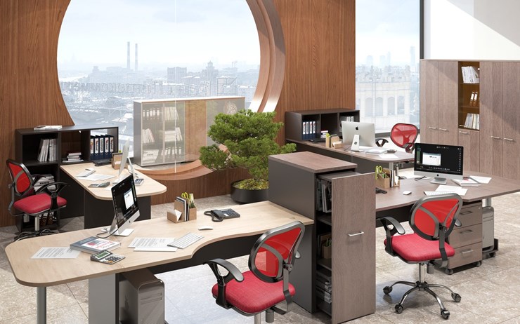 Офисный комплект мебели Xten в опенспэйс для четырех сотрудников в Петрозаводске - изображение 5