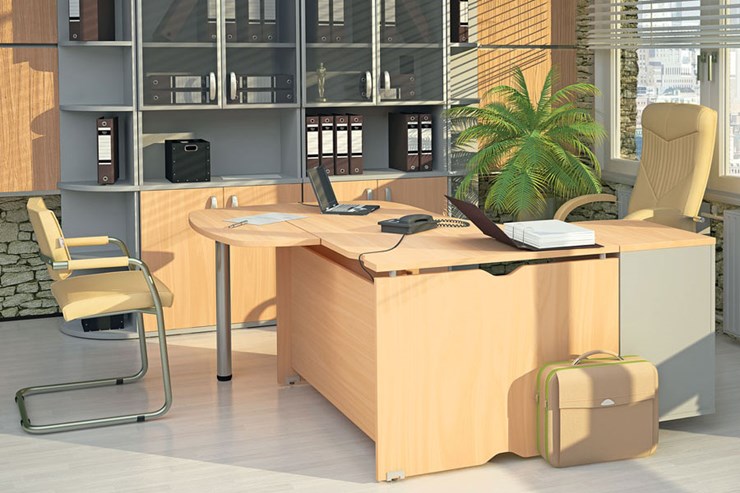 Офисный комплект мебели Милан для руководителя отдела в Петрозаводске - изображение