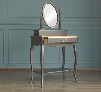 Косметический столик Leontina с зеркалом (ST9321BLK) Черный в Петрозаводске - предосмотр 3