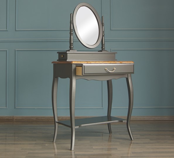 Косметический столик Leontina с зеркалом (ST9321BLK) Черный в Петрозаводске - изображение 3