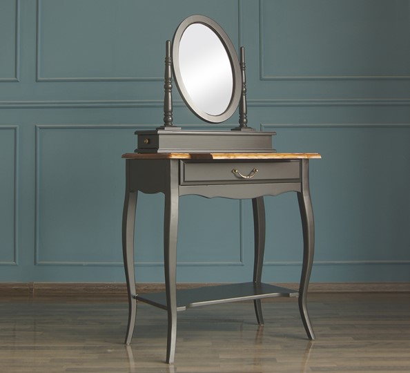 Косметический столик Leontina с зеркалом (ST9321BLK) Черный в Петрозаводске - изображение 4
