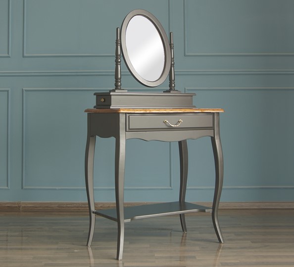 Косметический столик Leontina с зеркалом (ST9321BLK) Черный в Петрозаводске - изображение 2