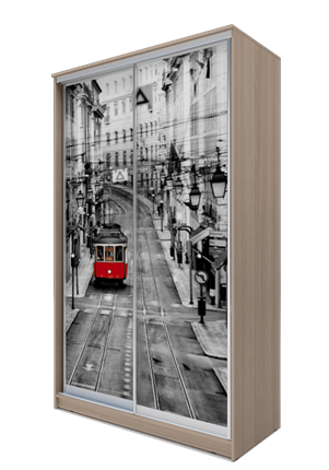 Шкаф 2-х дверный 2400х1682х620, Лондон, трамвай ХИТ 24-17-77-01 Ясень Шимо Светлый в Петрозаводске - изображение