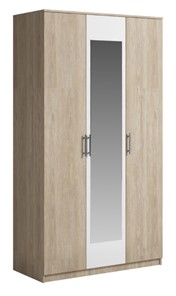 Шкаф 3 двери Genesis Светлана, с зеркалом, белый/дуб сонома в Петрозаводске