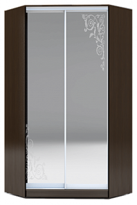 Шкаф 2200х1103, ХИТ У-22-4-66-09, Орнамент, 2 зеркала, венге аруба в Петрозаводске