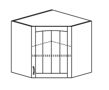 Шкаф кухонный Кантри настенный угловой 718*600*600 мм без стекла в Петрозаводске