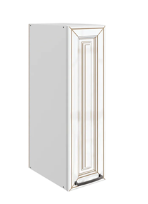 Шкаф кухонный Атланта L200 H720 (1 дв. гл.) эмаль (белый/белый глянец патина золото) в Петрозаводске - предосмотр