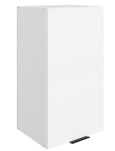Навесной кухонный шкаф Стоун L400 Н720 (1 дв. гл.) (белый/джелато софттач) в Петрозаводске