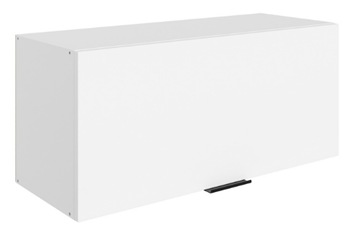 Шкаф настенный Стоун L800 Н360 (1 дв. гл.) (белый/джелато софттач) в Петрозаводске