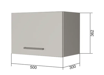 Навесной кухонный шкаф В350, Серый/Белый в Петрозаводске