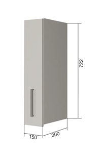 Кухонный навесной шкаф В7 15, Серый/Белый в Петрозаводске