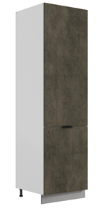 Шкаф-пенал Стоун 2 L600 (2 дв.гл.) (белый/камень темно-серый) в Петрозаводске