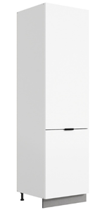 Шкаф-пенал Стоун L600 под холодильник (2 дв.гл.) (белый/джелато софттач) в Петрозаводске