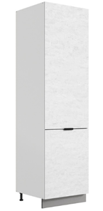 Шкаф-пенал Стоун L600 под холодильник (2 дв.гл.) (белый/белая скала) в Петрозаводске