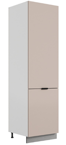 Шкаф-пенал Стоун L600 под холодильник (2 дв.гл.) (белый/грей софттач) в Петрозаводске