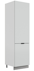 Шкаф-пенал Стоун L600 под холодильник (2 дв.гл.) (белый/лайт грей софттач) в Петрозаводске