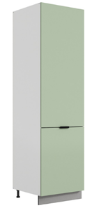 Шкаф-пенал Стоун L600 под холодильник (2 дв.гл.) (белый/полынь софттач) в Петрозаводске