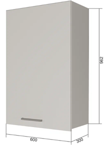 Кухонный шкаф ВС9 60, МДФ Софт бирюза/Антрацит в Петрозаводске