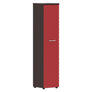 Шкаф-стеллаж TORR LUX TLHC 42.1 колонка с глухой дверью и топом 435х452х1958 Венге/ Красный в Петрозаводске