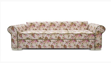 Прямой диван Ameli (Arcadia rose+shaggy green+glance bone) в Петрозаводске - предосмотр 3