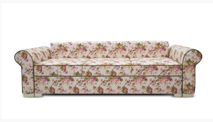 Прямой диван Ameli (Arcadia rose+shaggy green+glance bone) в Петрозаводске - изображение 3
