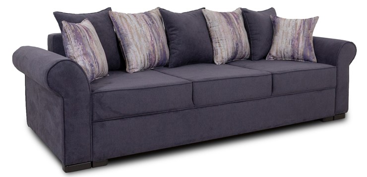 Прямой диван Ameli (Atlanta plum + Tiffany vanila) в Петрозаводске - изображение 1