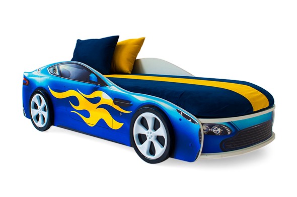 Детская кровать-машина Бондимобиль синий в Петрозаводске - изображение