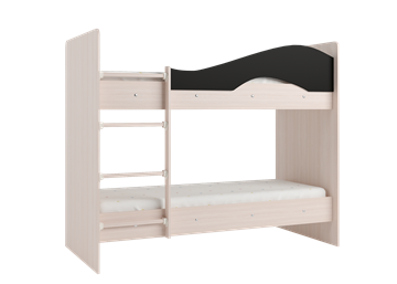 Детская  двухъярусная кровать Мая с 2 ящиками на щитах, корпус Млечный дуб, фасад Венге в Петрозаводске - предосмотр 3