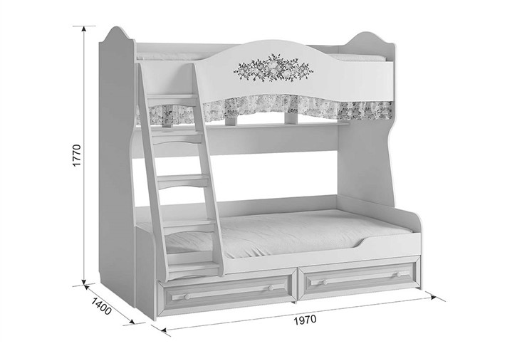 Кровать 2-ярусная Алиса (1974х1404х1765) в Петрозаводске - изображение 4