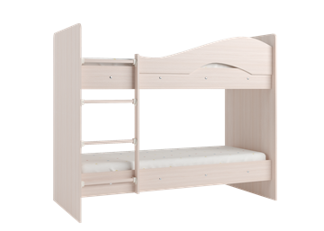 Детская 2-этажная кровать Мая на щитах со шкафом и ящиками, цвет Млечный дуб в Петрозаводске - предосмотр 2