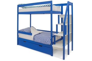 Двухэтажная детская кровать Svogen синий в Петрозаводске