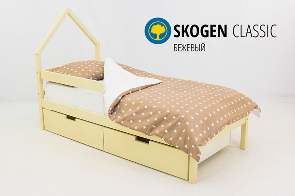 Кровать-домик детская мини Skogen бежевый в Петрозаводске - изображение