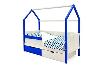 Детская кровать-домик «Svogen сине-белый» мягкая в Петрозаводске - предосмотр 4