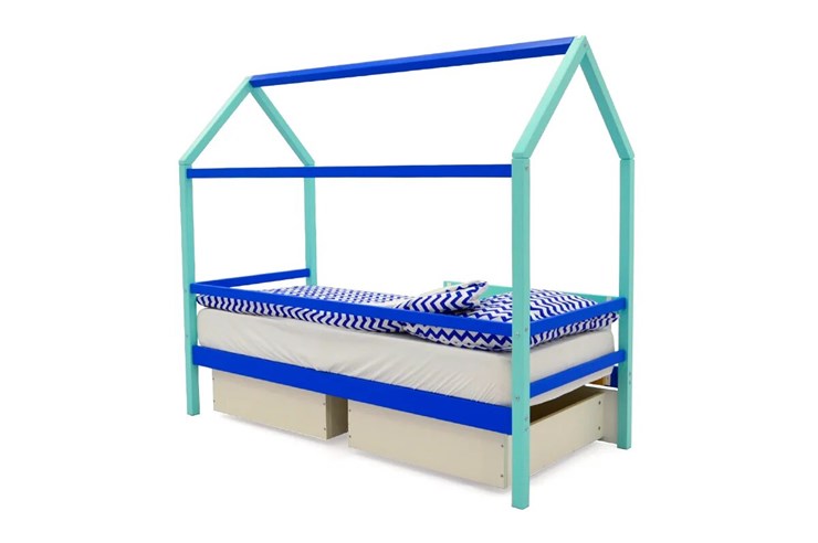 Кровать-домик Svogen синий-мятный в Петрозаводске - изображение 4
